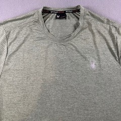 Spyder Active Men Olive Green ProWeb Textured Grid Short Sleeve Performance Tee