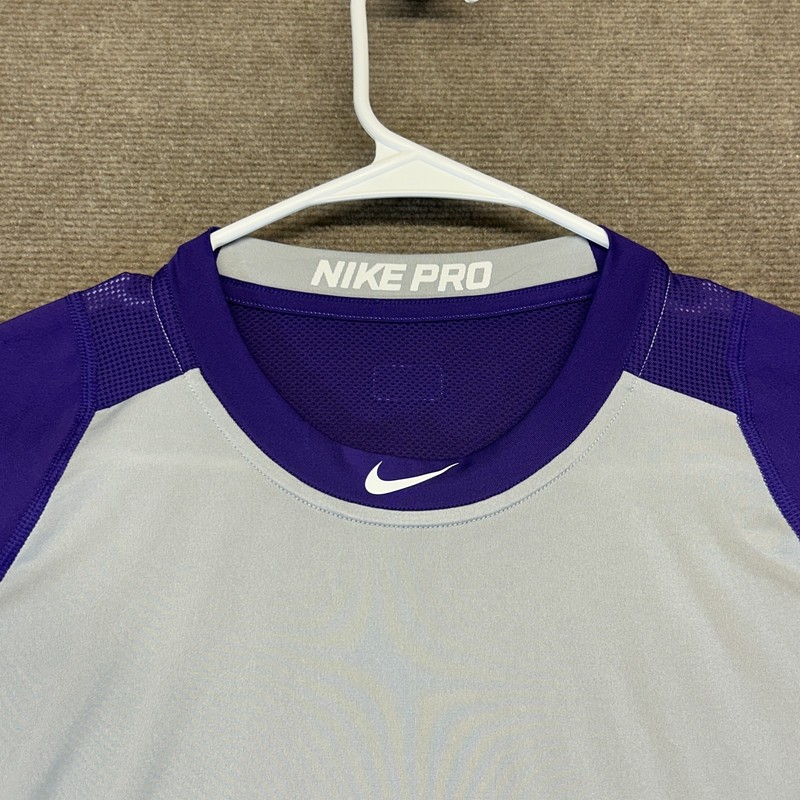 Nike Pro MLB Baseball Undershirt Men's Medium Slim 3/4 Sleeve Rockies Purple NEW gallery