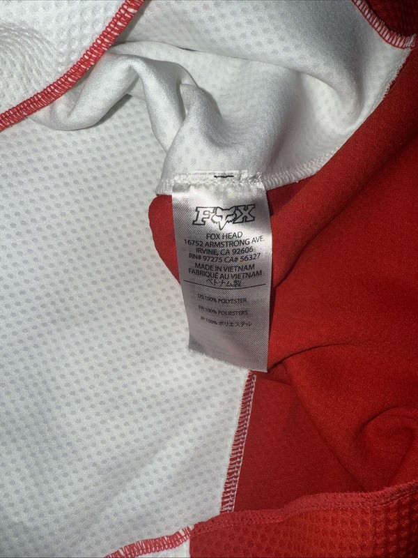 Supreme x Fox Racing Moto Jersey Top Red SS18 Size Large Never Worn gallery