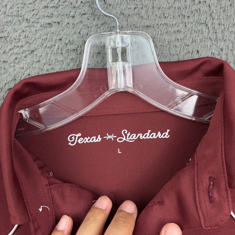 Texas Standard Polo Shirt Mens Large Red Brown Western Cowboy Preppy Casual Dad gallery