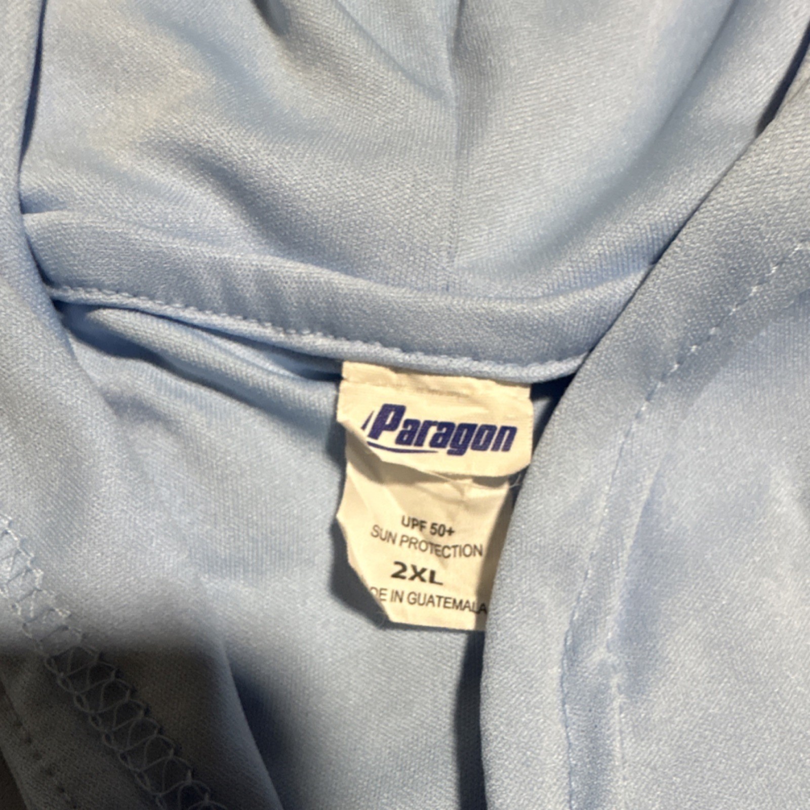 Paragon Men's 2XL Blue Hooded Long Sleeve UV Protection Polyester Pullover Tee gallery