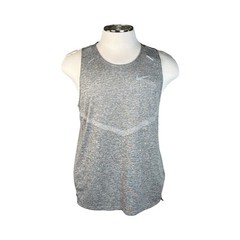Nike Mens Dri-Fit Rise 365 Tank Top Size M Smoke Heather Reflective Silver NEW