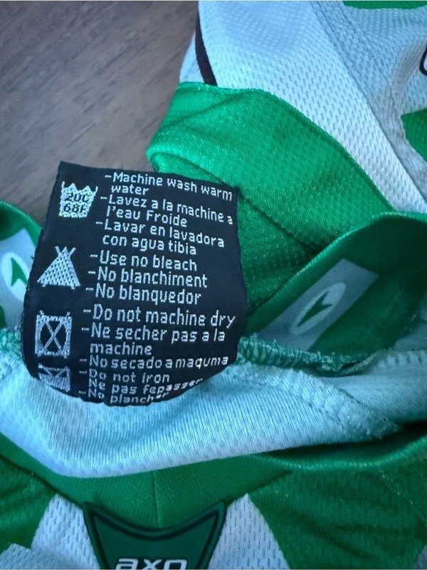 AXO Team Issue Motocross Jersey Green White Long Sleeve Racing MX Sz. Large Read gallery