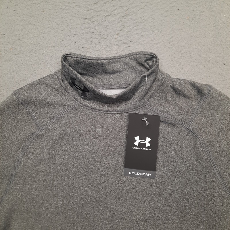 Under Armour Coldgear Infared Mock Base Layer Shirt Men's Small Grey Fitted Top gallery