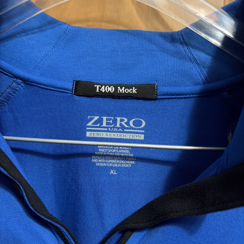 Zero Restriction Shirt Mens XL Blue T400 Mock Long Sleeve Golf Stretch Top gallery
