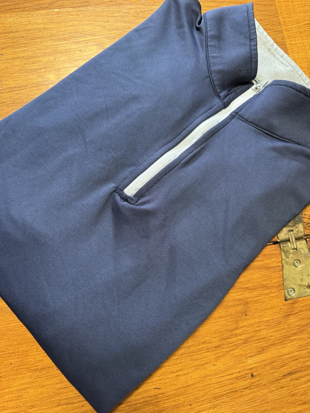 Kenneth Cole Men's Medium Golf Quarter Zip Performance Mock Neck Pullover Blue gallery