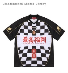 Supreme Checkerboard Soccer Jersey Black Size M