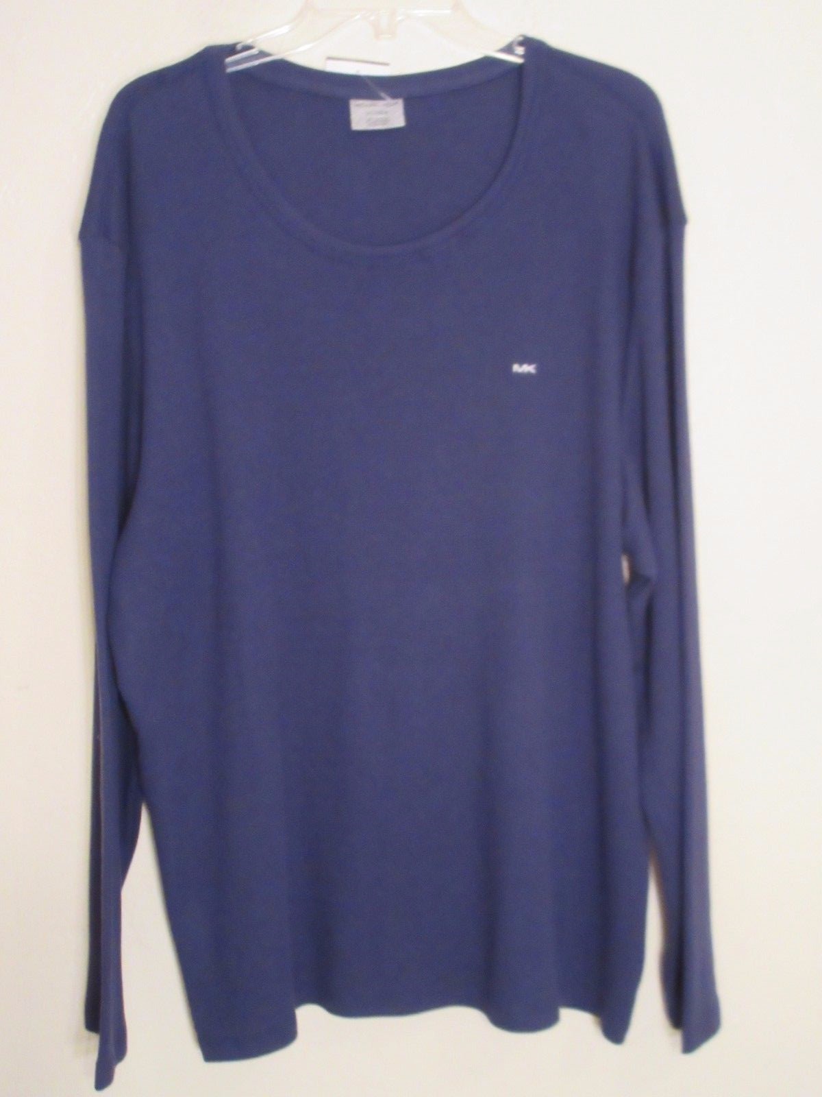 NEW Michael Kors Mens Crew Neck Long Sleeve Thermal Shirt XL Blue gallery