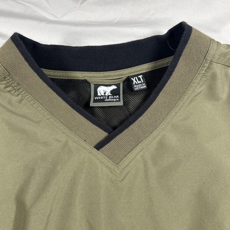 White Bear Microfiber Windshirt Pullover Long Sleeve V-Neck Golf Wind size XLT gallery