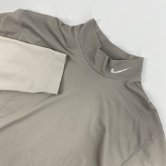 Nike Pro Combat Shirt Mens XL Gray Ombre Mock Neck Dri FIT Fitted Athleisure Gym