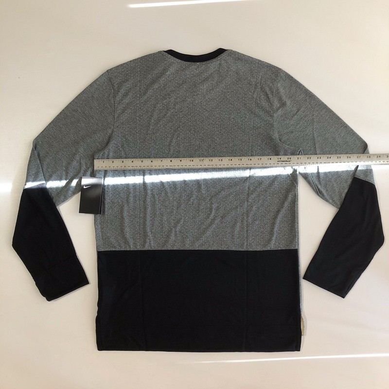NIKE Men’s Training Football LS Player Gray/Black Top CI4546 SZ M gallery