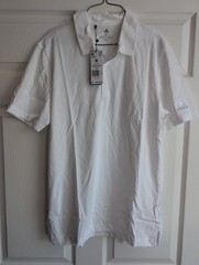 Adidas NEW Mens Cotton Blend Golf Polo Shirt A322 White Medium $60