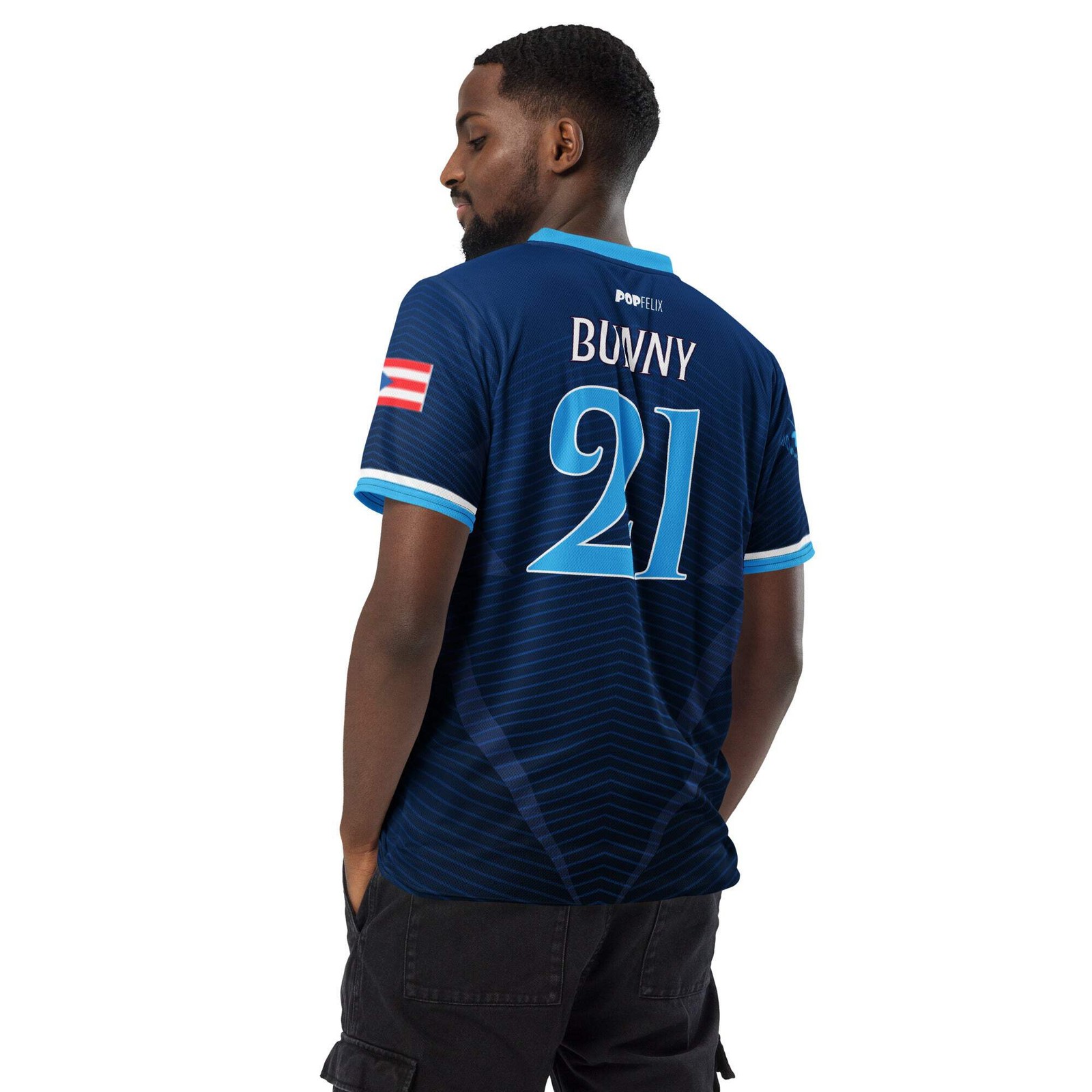 Benito Bad Bunny Team Puerto Rico PR Flag #21 Recycled Unisex PopFelix Sports Je gallery