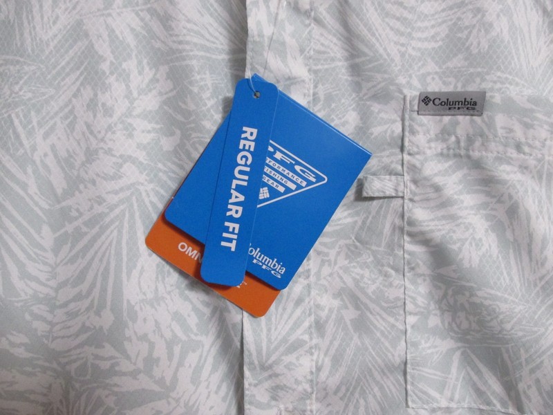 Men's Columbia Super Bluefin Winds Short Sleeve Camp Shirt Size X-LARGE gallery