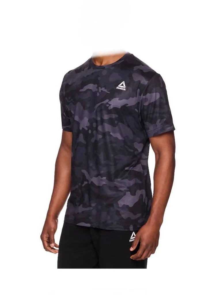 Reebok Men's Size Large Delta Core Black Camo Moisture Wicking T-Shirt NWT gallery