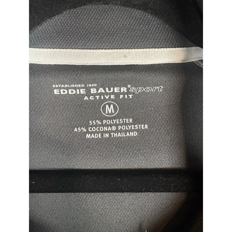 Eddie Bauer Sport 1/4 Zip Pullover Men’s Medium Gray Active Fit Performance 0469 gallery