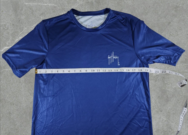 Guy Harvey Performance Shirt Moisture Wicking UPF30 Blue Marlin Island Men Small gallery