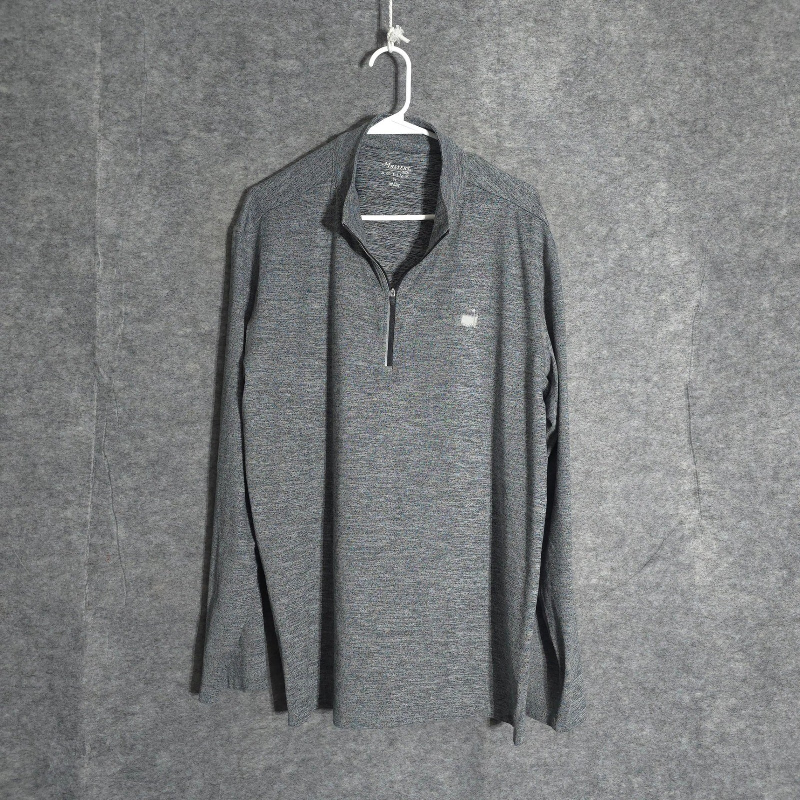 Masters Tech Active Pullover Mens XL Gray Heather Quarter Zip Golf MA7505-941 gallery