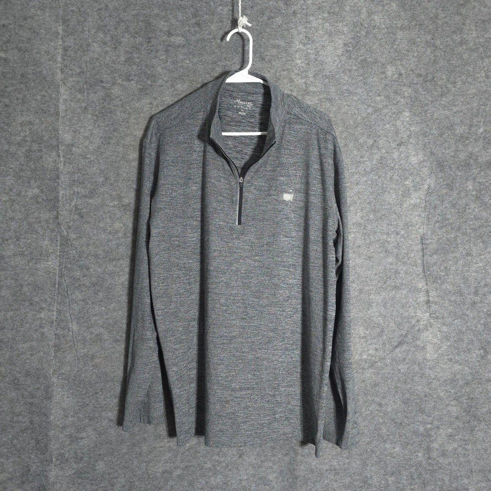 Masters Tech Active Pullover Mens XL Gray Heather Quarter Zip Golf MA7505-941
