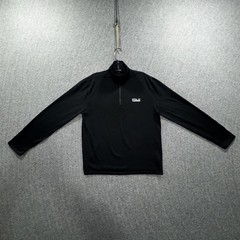 Polo Sport Pullover Shirt Mens Large Black 1/4 Zip Mock Neck Performance