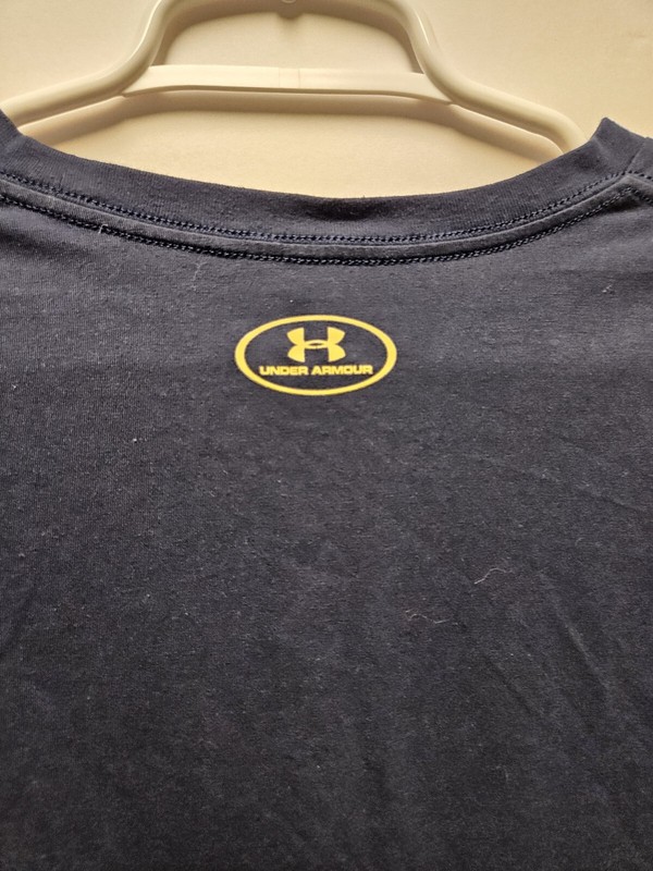 Under Armour Project Rock USA Flag Blue Training Shirt Mens XL Heat Gear Navy gallery
