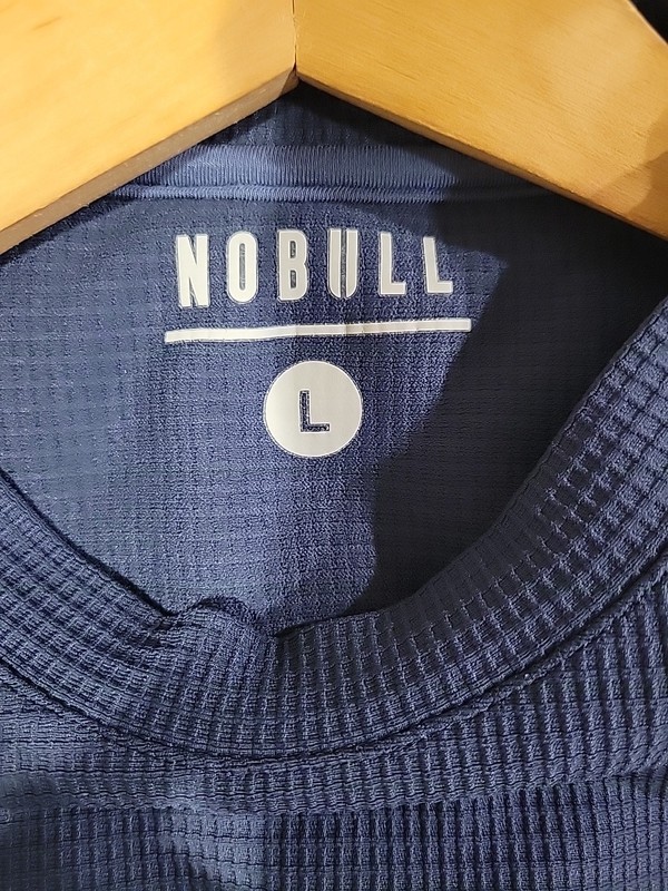 Nobull Shirt Mens L Navy Thermal Waffle Knit Compression Athletic Gym Training gallery