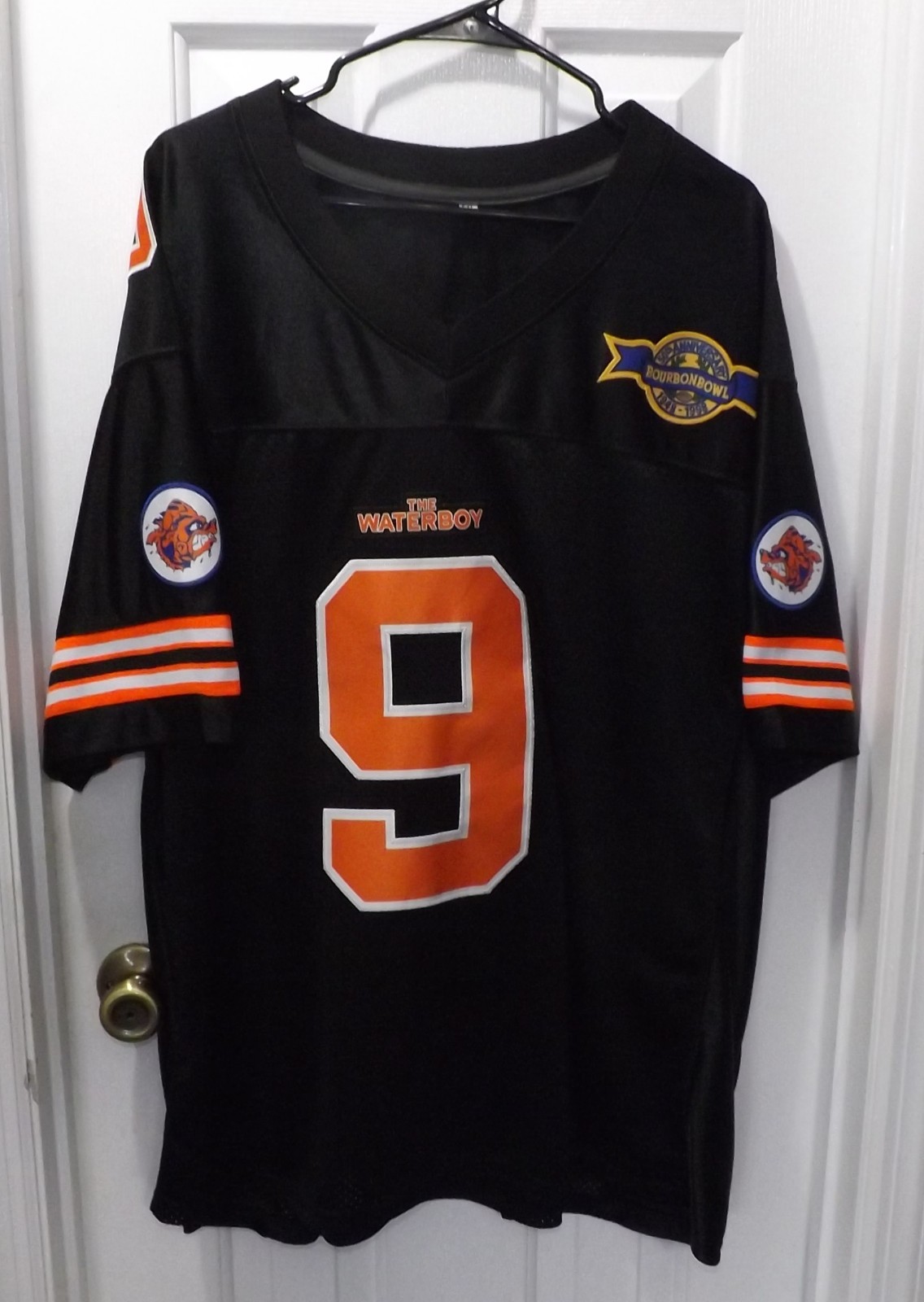 🏈 The Waterboy Bobby Boucher #9 Football Jersey Adam Sandler Black Size 5XL gallery