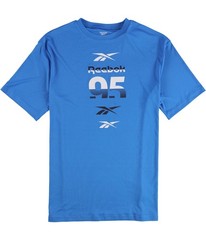 Reebok Mens Meet You There Vector 95 Graphic T-Shirt, Blue, Medium