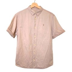 ALLSAINTS Hermosa Short Sleeve Shirt Men’s Size Small Ash Pink