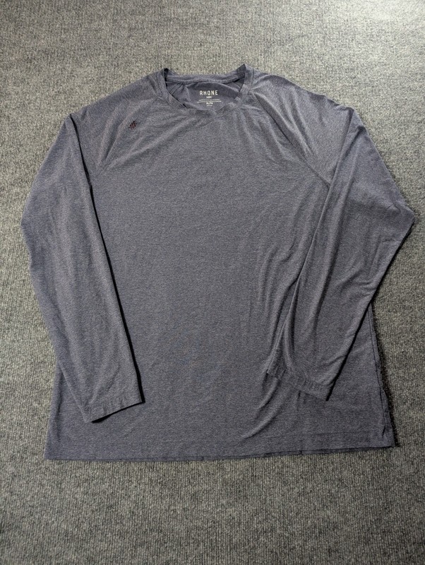 RHONE Reign Long Sleeve Performance Shirt Men's Size XL Blue Heather gallery
