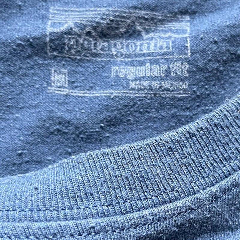 Patagonia Line Logo Badge Responibili-Tee Short Sleeve Shirt Size M Blue gallery