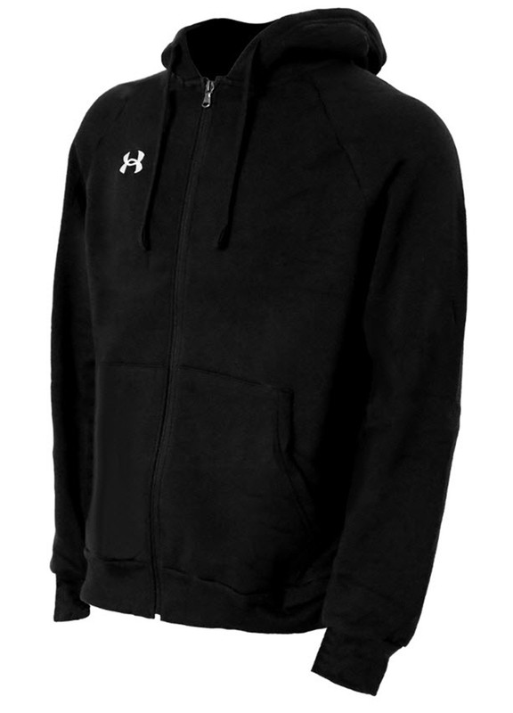 Under Armour Men RIVAL Fleece Jackets Black Running Casual GYM Shirt 1379767-001 gallery