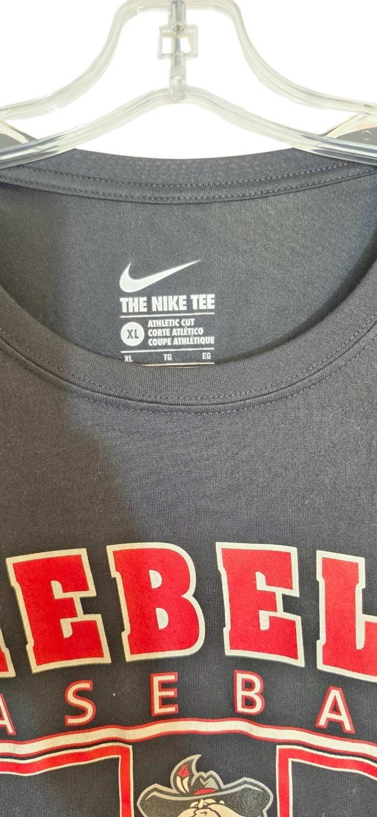 Nike Dri-FIT Rebels Baseball T-Shirt Men’s XL Athletic Cut Black Short Sleeve gallery