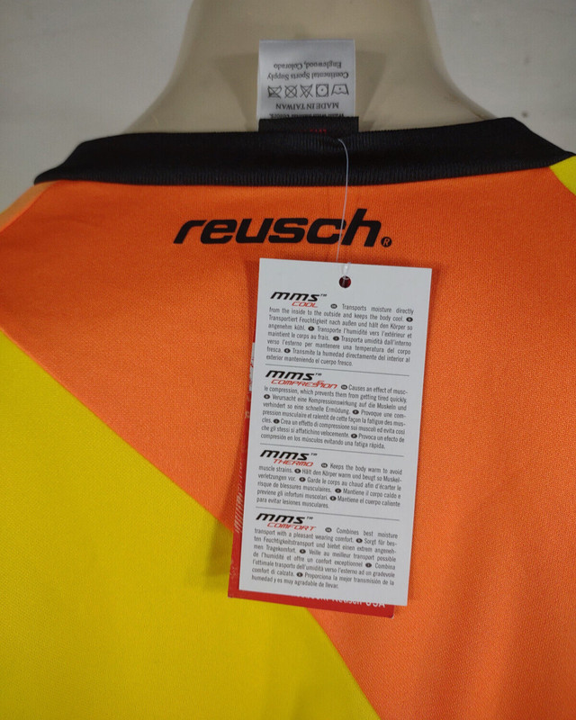 NWT Reusch Does Deutsch orange yellow Soccer Jersey shirt mens Medium gallery