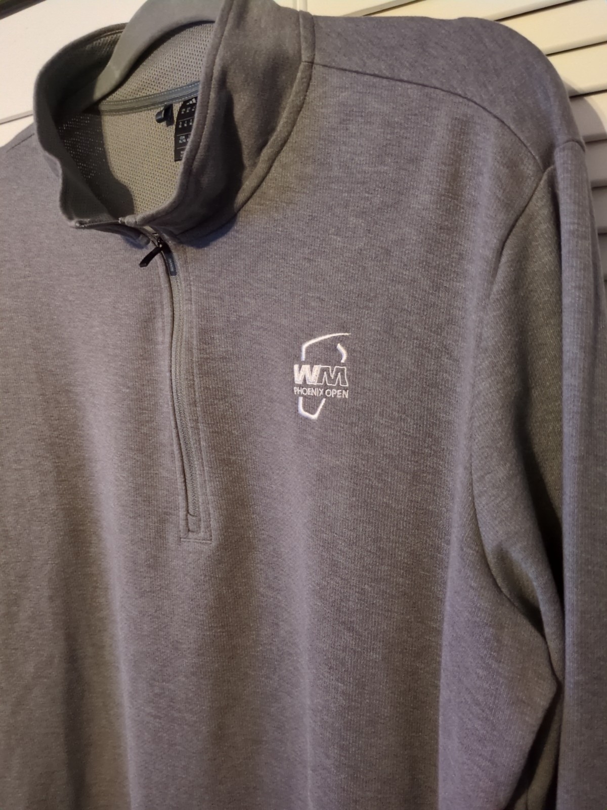 Stitched Waste Management Phoenix Open Golf Pullover Jacket Mens XL Adidas Q Zip gallery