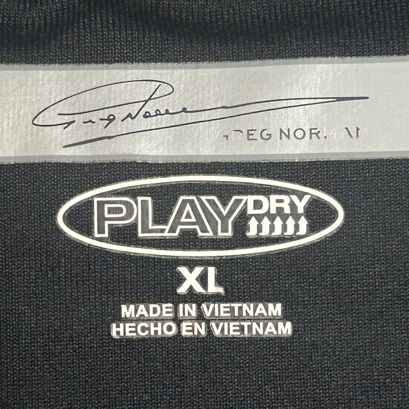 Greg Norman Play Dry Golf Pullover Mens XL Black Long Sleeve 1/4 Zip Mock Neck gallery