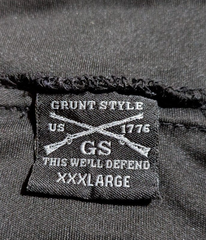 Grunt Style Men`s Solid Black Quarter Zip Long Sleeve Shirt / Size XXXLarge gallery