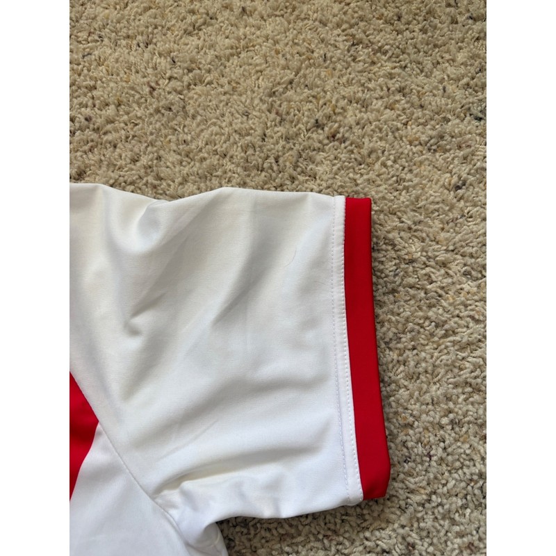 Umbro Peru National Team Soccer Jersey White Red Sash FPF Mens Large L Soccer gallery