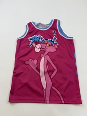 Pink Panther Tank Top Mens Small Pink Basketball Jersey Graphic Cartoon Fun
