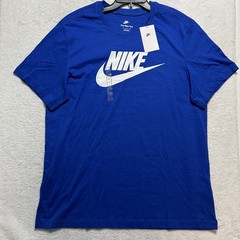 Nike Mens Size XL Blue Lock Up Logo Short Sleeve Athletic Shirt