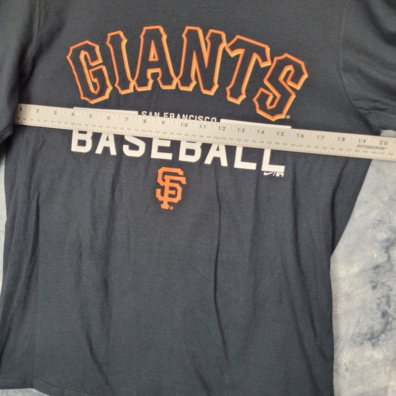 Nike Giants Baseball Shirt Mens Dark Grey SZ M Pullover Graphic Logo on Front gallery