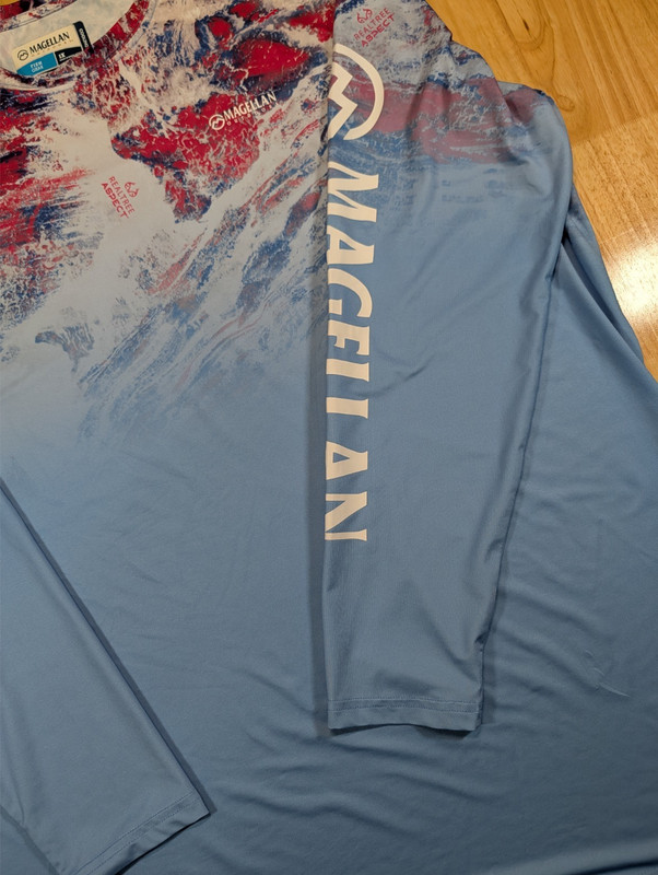 Magellan Outdoors Fish Gear Shirt Mens 1X Blue Fishing Cooling Long Sleeve gallery