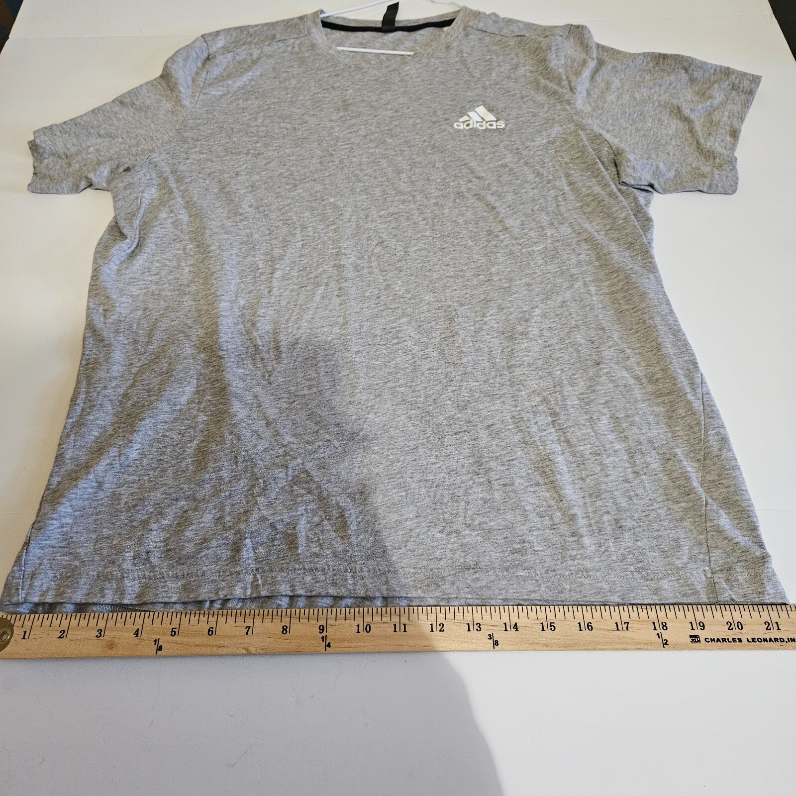 Adidas Areoready Athletic Tee Shirt Large Grey Fast Shipping gallery