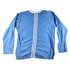 Vintage Adidas Shirt Mens Large Blue Long Sleeve 3 Stripe Made in Canada 90s Y2K