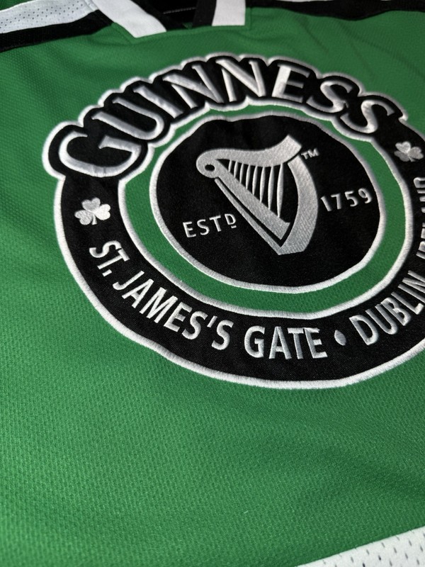Guinness Ireland Mens XXXL Green Black 1759 Sewn Stitched Dublin Hockey Jersey gallery