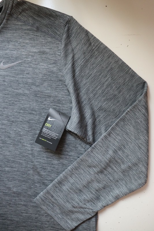 NIKE DRI FIT PACER RUNNING LONG SLEEVE CREW TOP IRON GREY BV4753-068 MEN 2XL gallery