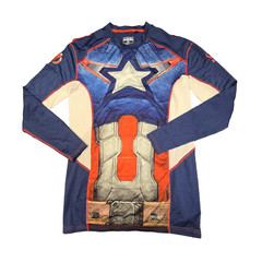 Sondico Shirt Mens XLARGE blue Marvel compression captain america Size XL