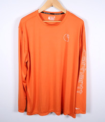 Carhartt Force Sun Defender Shirt Men’s 2XL Orange Long Sleeve Relaxed Fit
