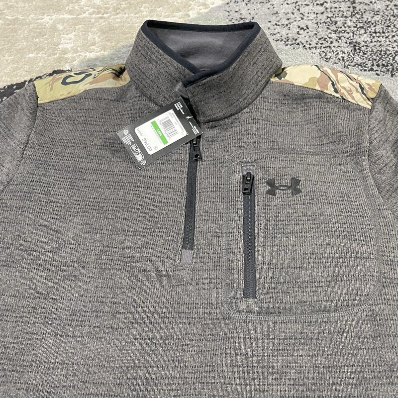 Under Armour Expanse Camo Jacket 1/4 Zip Large Gray Fleece Gorpcore Sweater NEW gallery