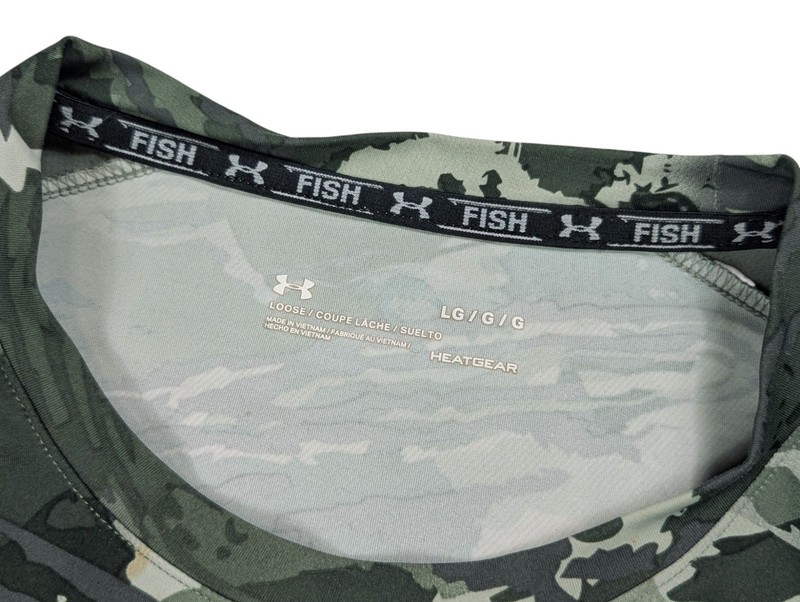 Under Armour CoolSwitch Thermocline UPF T-Shirt Men Large Fishing Green Camo gallery